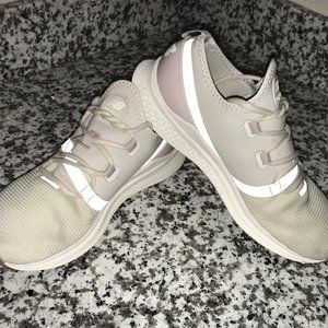 Pink and White New Balance Shoes Size 8